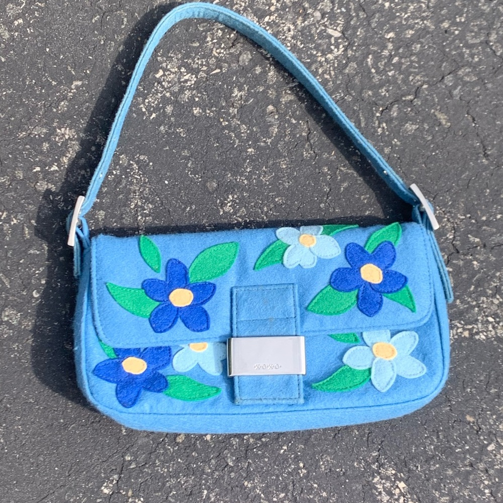 XOXO Blue Floral Shoulder Bag